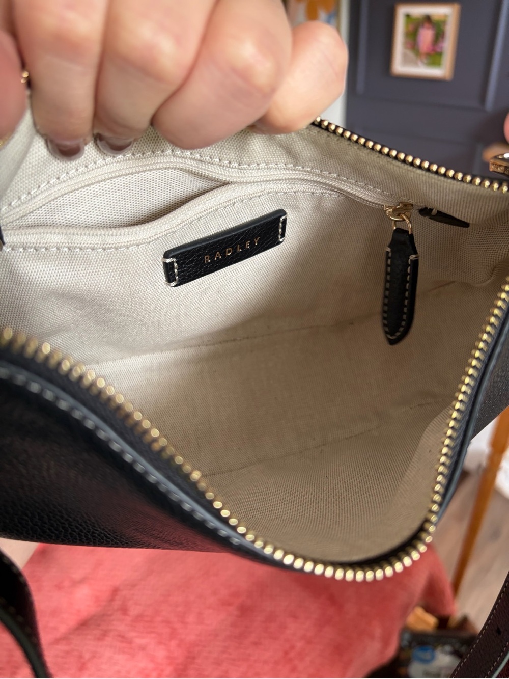Radley Leather Shoulder and Crossbody Bag with Gold Accents - Picture 4 of 4
